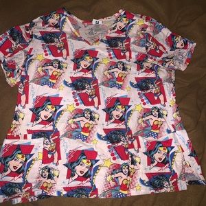 Wonder Woman scrub top